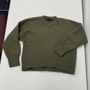 ME+EM Olive Green Crew Neck Sweater
